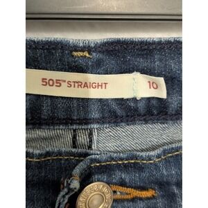 Levi's 505 Straight Leg Jeans Womens 10M Dark Wash Denim W30 L32 Mid Rise 15505